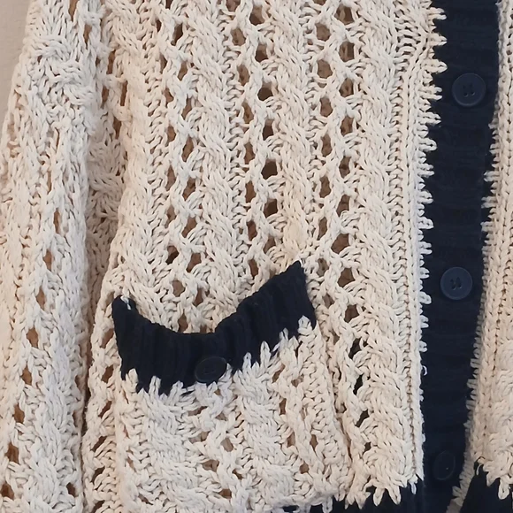 Kookai Women's Cream and Black Sweater - Picture 4 of 10